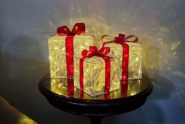 Christmas Lighted Gift Boxes – Set of 3