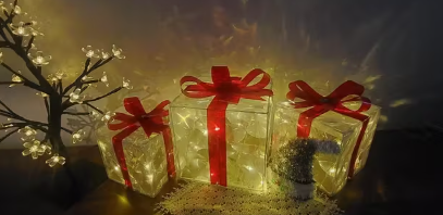 Christmas Lighted Gift Boxes – Set of 3